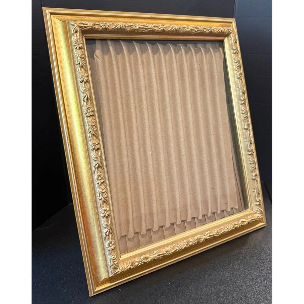Picture‎ Frame Wood 8 x 10 Gold Ornate Floral Tabletop Wall Mount Free Standing